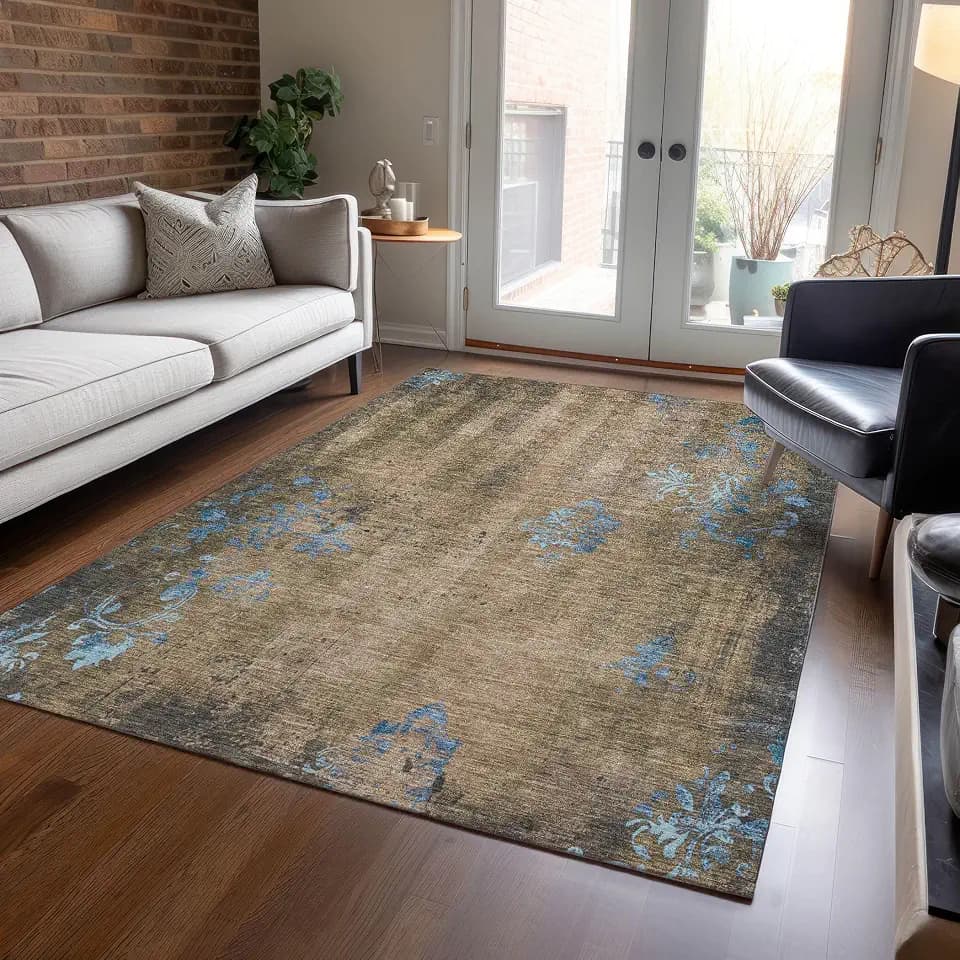 Addison Rugs Chantille ACN1788 Taupe 3' x 5' Indoor/Outdoor, Machine Washable, Easy Clean, Non Shedding, Bedroom, Living Room, Dining Room, Kitchen, Patio Rug