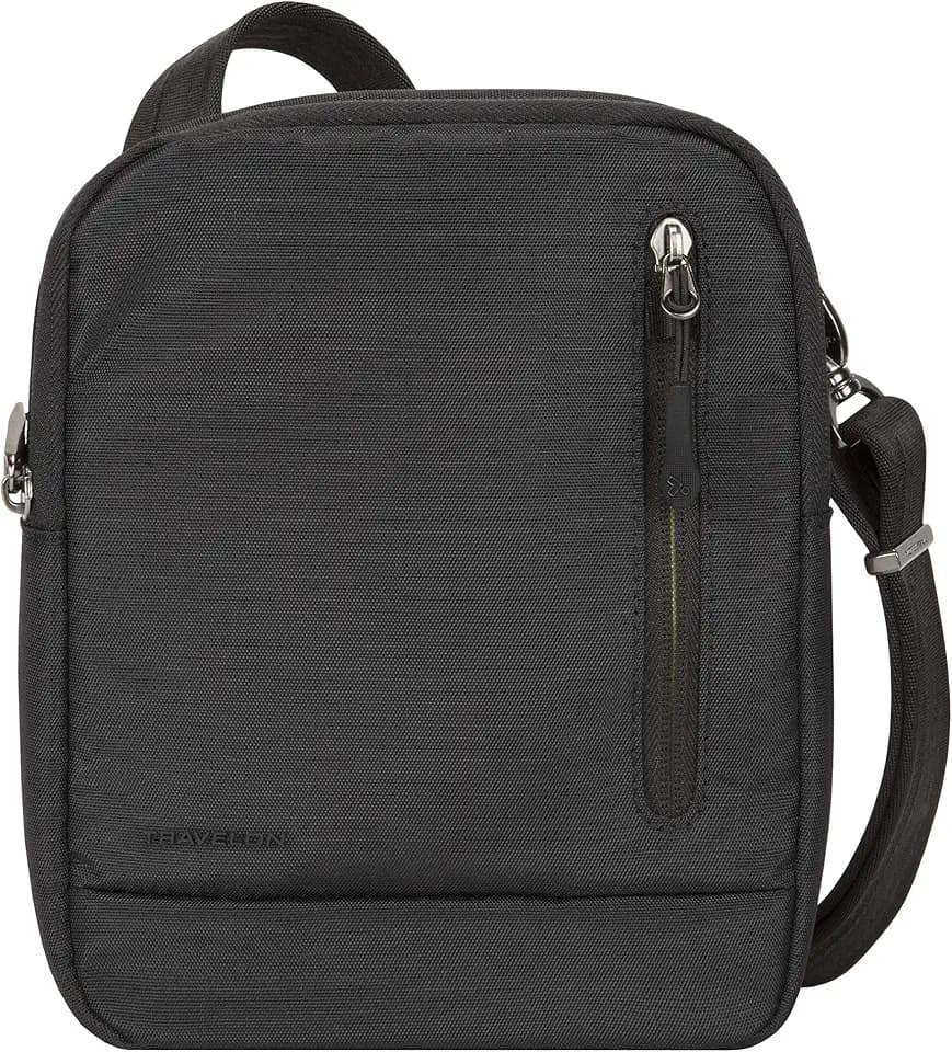Travelon unisex-adult Anti Theft Urban Small Crossbody Bag, Black, One Size