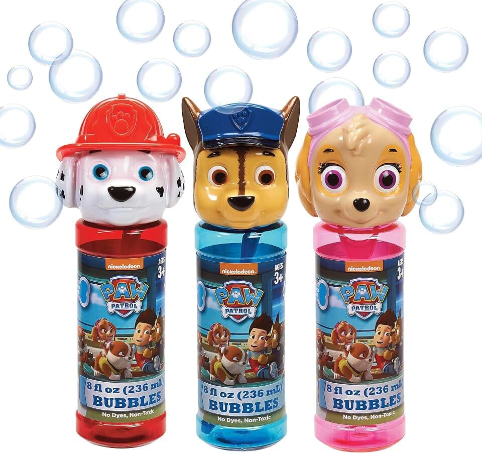 Little Kids Paw Patrol Skye Marshall Chase 8oz Bubbles and Wand Character Party Favor Pack, 12 Pack, Multi