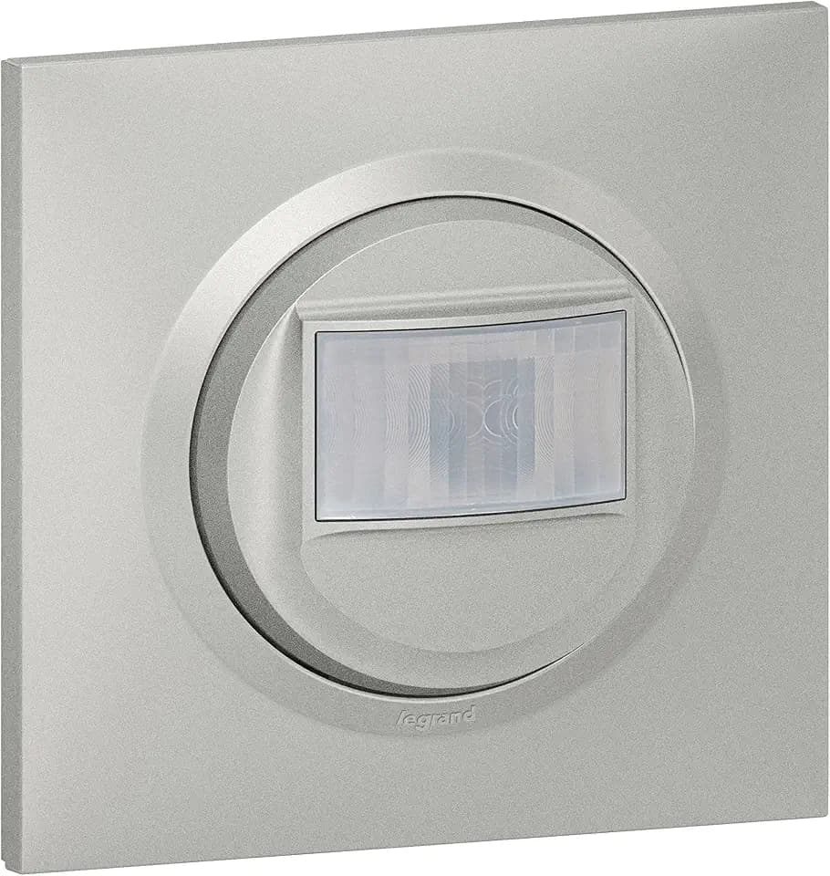 Legrand LEG95034 Interauto 2 Leitungen CPT Schalter Dooxie automatisch 2 Drähte ohne Neutral, Lieferung mit quadratischer Aluminiumplatte und Krallen, Aluminium