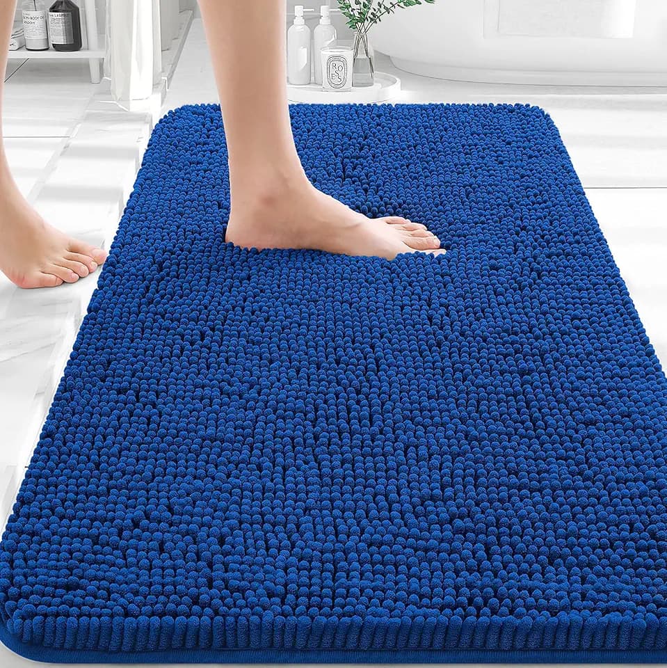 OLANLY Bathroom Rugs 30x20, Extra Soft Absorbent Chenille Bath Rugs