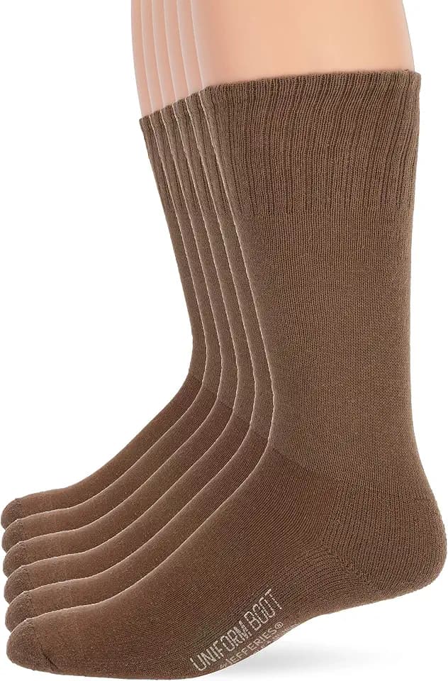 Jefferies Socks Men's Jefferies Men's Military Uniform All Season Rib Top Crew Boot Socks 6 Pack