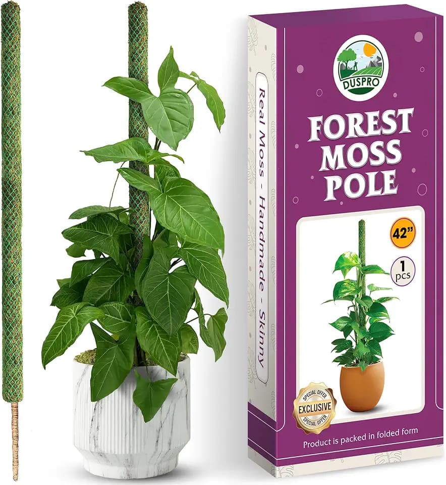 DUSPRO 42" Mesh Moss Pole for Climbing Plants, Pre-Made & Easy to Set Up