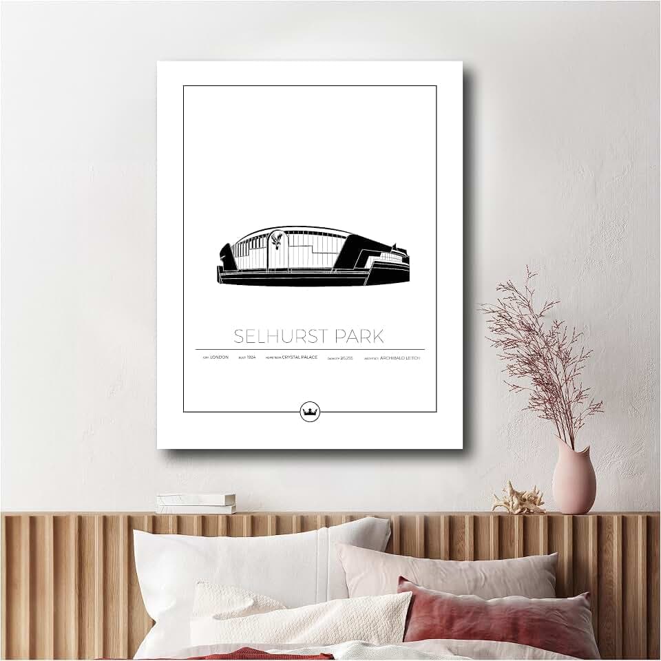 Schweden-Fußball-Fußball-Stadion Fußball-Poster - Fußballgeschenke für Jungen Mädchen Männer - Beste Fußballmannschaft - Nordisches Design (Crystal Palace – Selhurst Park, 50x70 cm)
