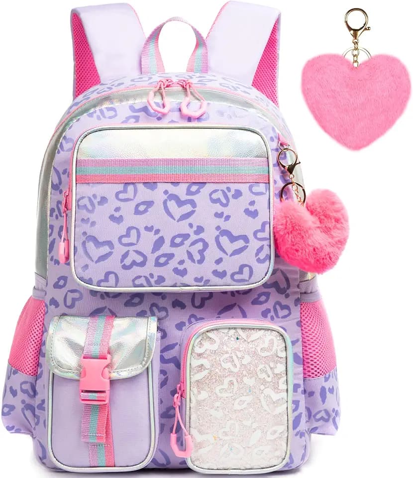 Meetbelify Backpack for School - Aesthetic Bookbag for Elementary to Teen Girls, Cute School Bag for Kids 8-10