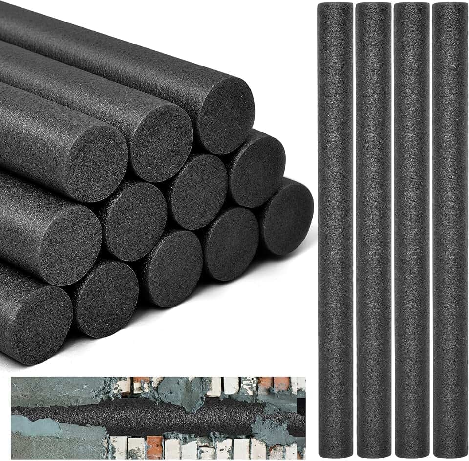 Leyndo 12 Pcs Backer Rod Foam Expansion Joint Filler, Black, 1.5 Inch