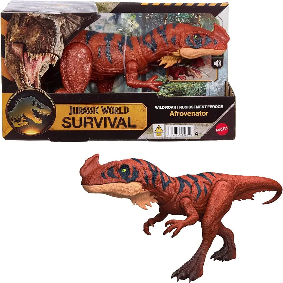 Mattel Jurassic World Wild Roar Afrovenator Dinosaurier Soundspielzeug