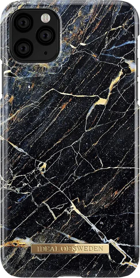 IDEAL OF SWEDEN Bedruckte Handyhülle, schützende Abdeckung aus Hartplastik mit Mikrofaserfutter für das iPhone. Kompatibel mit iPhone 11 Pro Max und iPhone XS Max (Port Laurent Marble)
