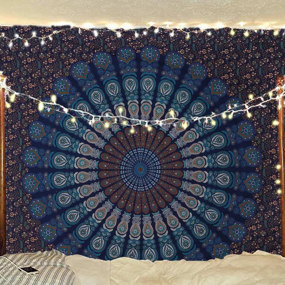 Bless International-Organic-Cotton-Blue-Green-Handmade-Mandala-Tapestry
