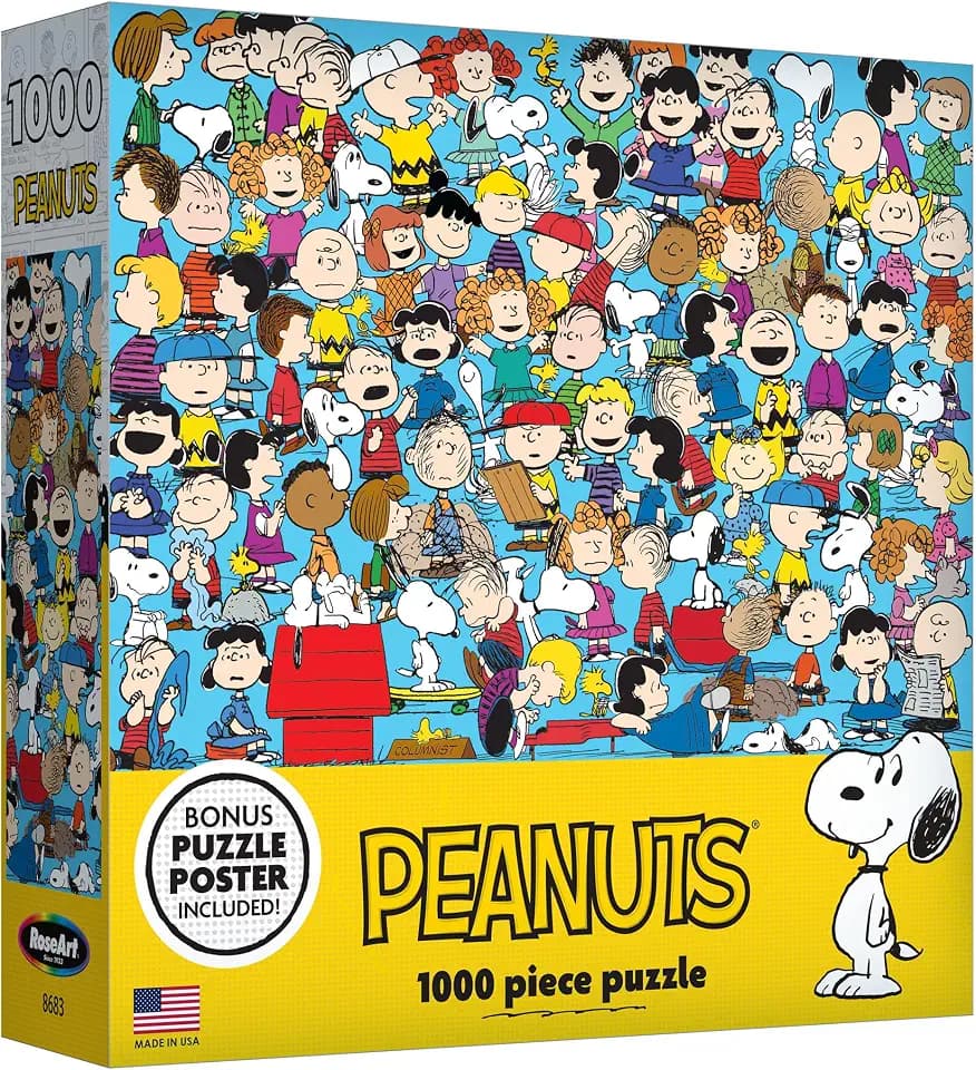 RoseArt - Peanuts - Cast of Characters - 1000 Piece Jigsaw Puzzle for Adults
