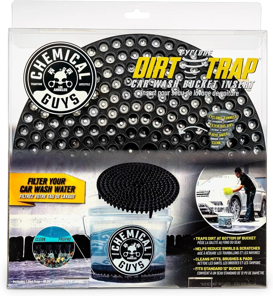 Chemical Guys, Cyclone Dirt Trap Car Wash Bucket Insert, 12 inch, Black