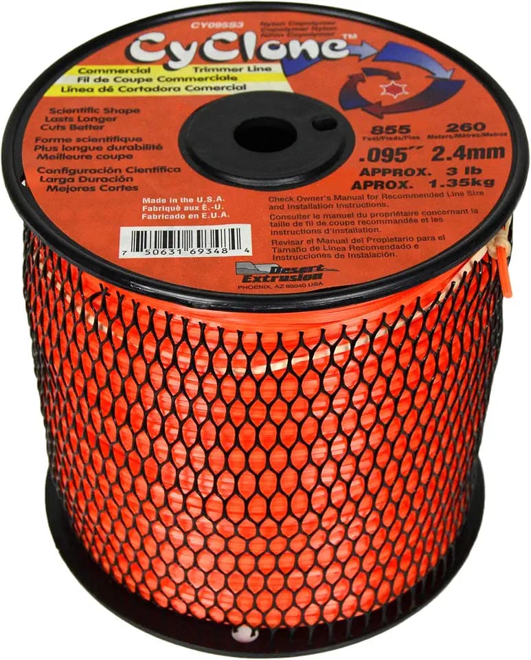 Desert Extrusion Cyclone CY095S3 Orange Trimmer Line - Made in USA