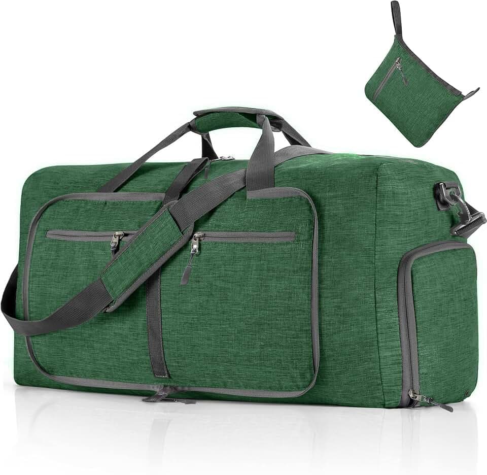 Vomgomfom 65L/85L/115L Foldable Travel Duffle Bag with Shoe Compartment