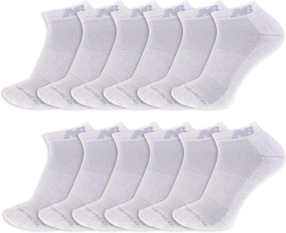 New Balance Unisex Adult Performance Cushioned Low Cut Socks, 6-12 Pairs