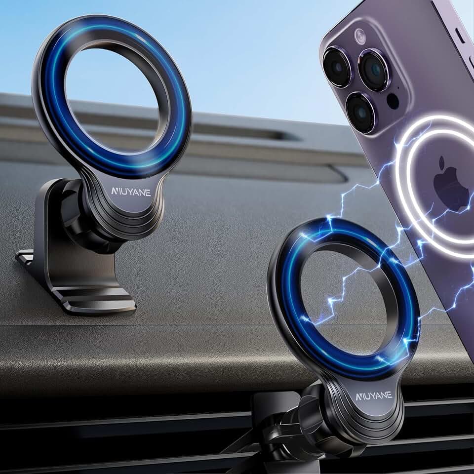 Handyhalterung Auto für MagSafe Autohalterung [30x N52 Super Magnets], Universal Magnetische Lüftung KFZ Handyhalter, für Magsafe iPhone 15 14 13 12 Pro Max Kompatibel für Alle Smartphone