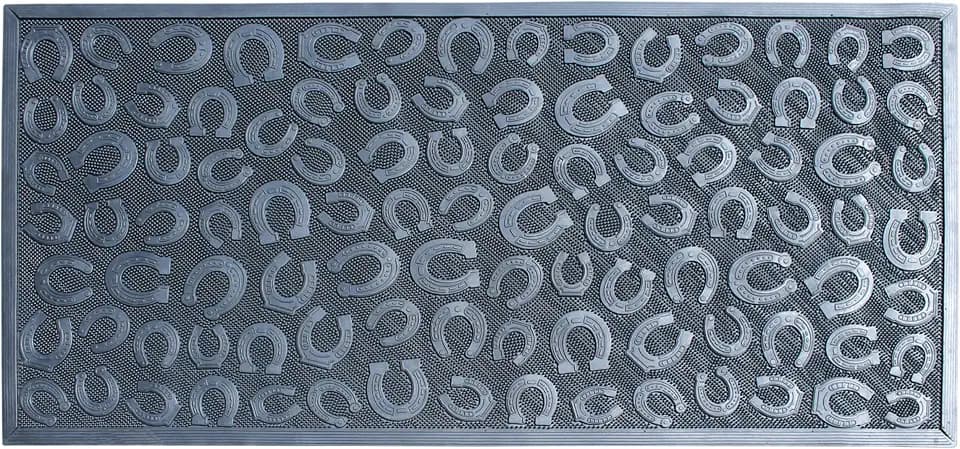 A1 Home Collections Horseshoe Design Rubber Pin Welcome Door Mats 30" x 60" for Door Entrance, Fun Designed Doormat, Welcome Mats for Front Door Non-Slip Backing Rubber Doormat
