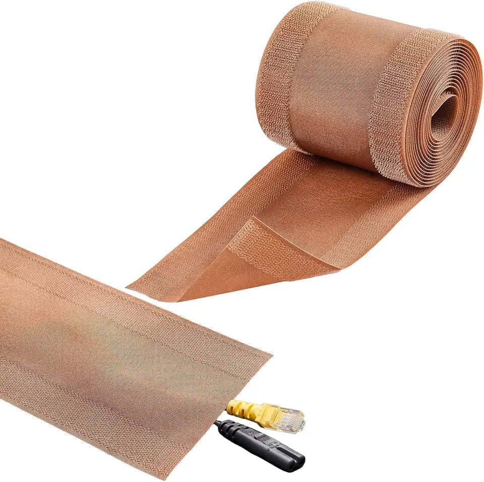 ECOHomes Carpet Cord Covers for Carpet (Brown, 4 Inch x 10 FT)