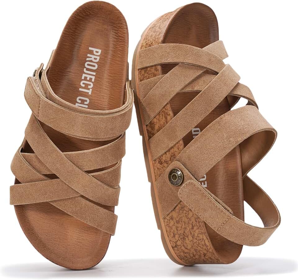 Project Cloud 100% Genuine Leather Platform Sandals Women (Pacifica)
