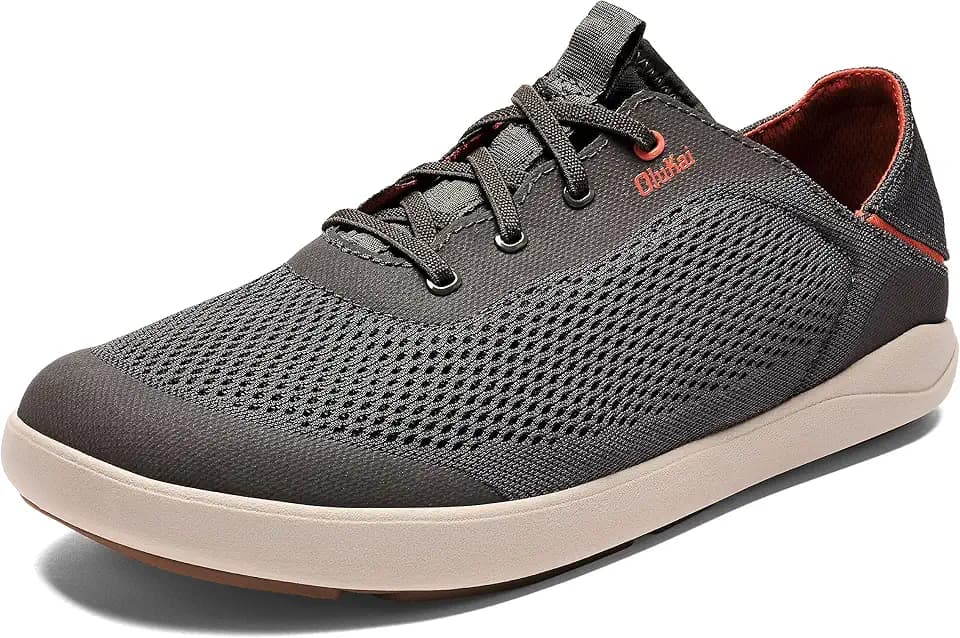 OluKai Men's Moku Pae Slip-On Boat Shoes, Cushioned Deck & Dock Shoe