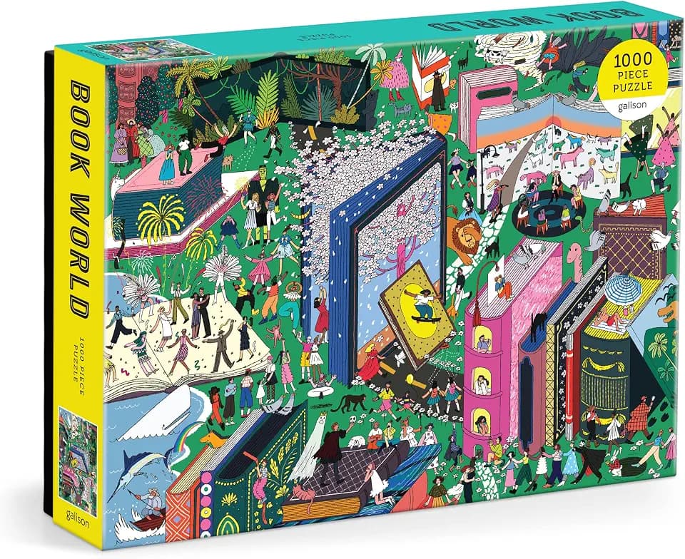 Galison - Book World 1000 Piece Jigsaw Puzzle for Adults
