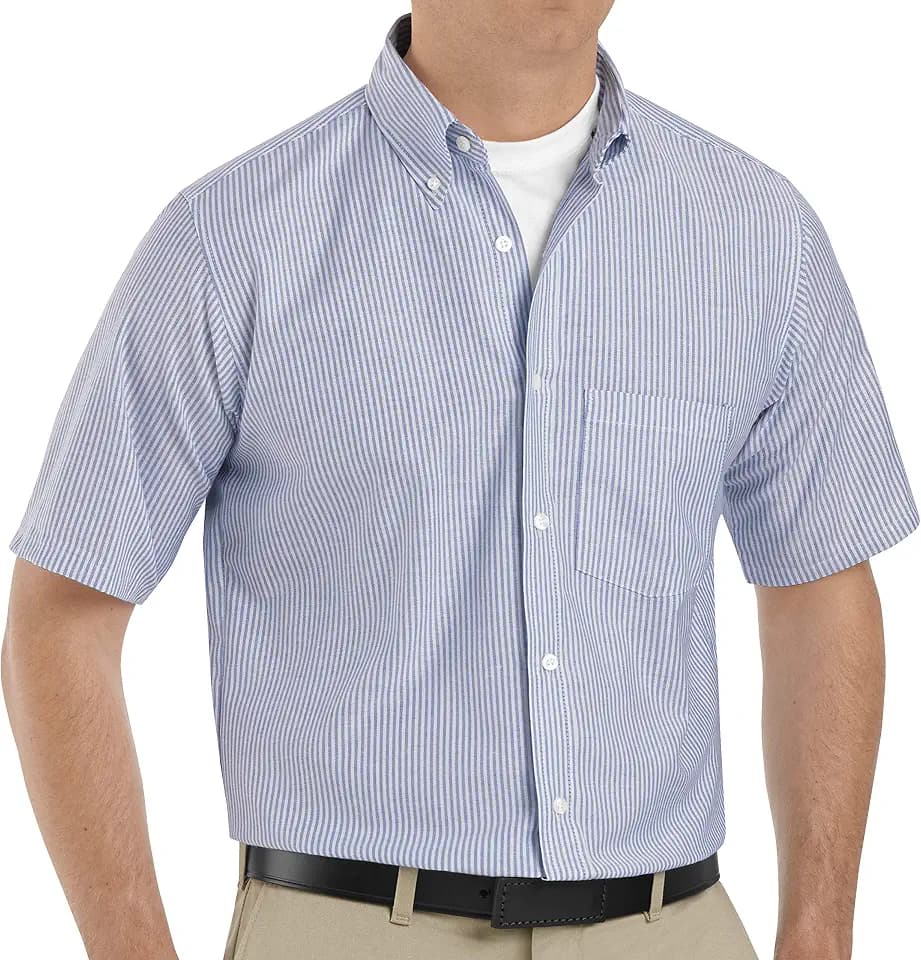 Red Kap Mens Executive Oxford Dress Shirt, Short Sleeve