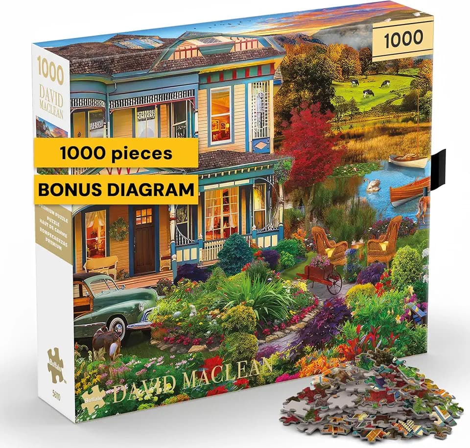 Buffalo Games Garden Country Home, 1000 Piece Puzzle for Adults