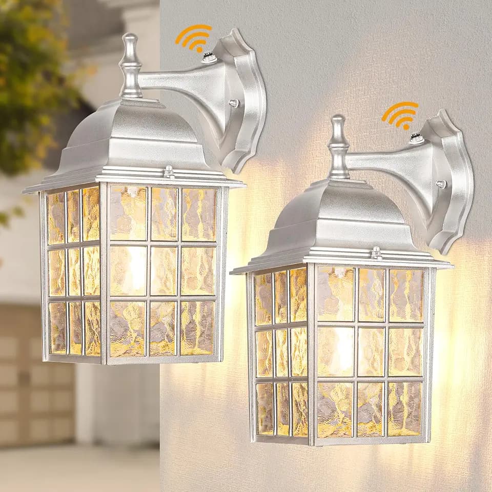 Exterior Lighting Fixtures Wall Mount Set of 2, Dusk to Dawn Porch Lights