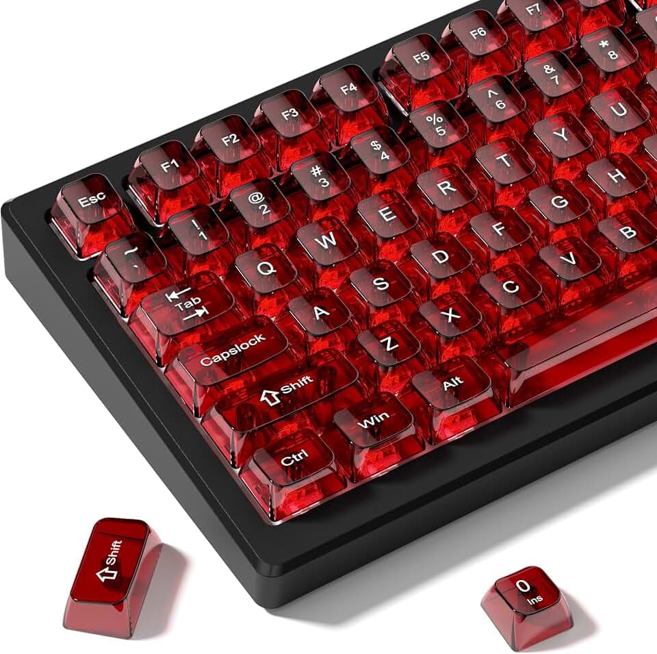dagaladoo Clear keycaps Set,Translucent Keyboard keycaps,Jelly Key caps