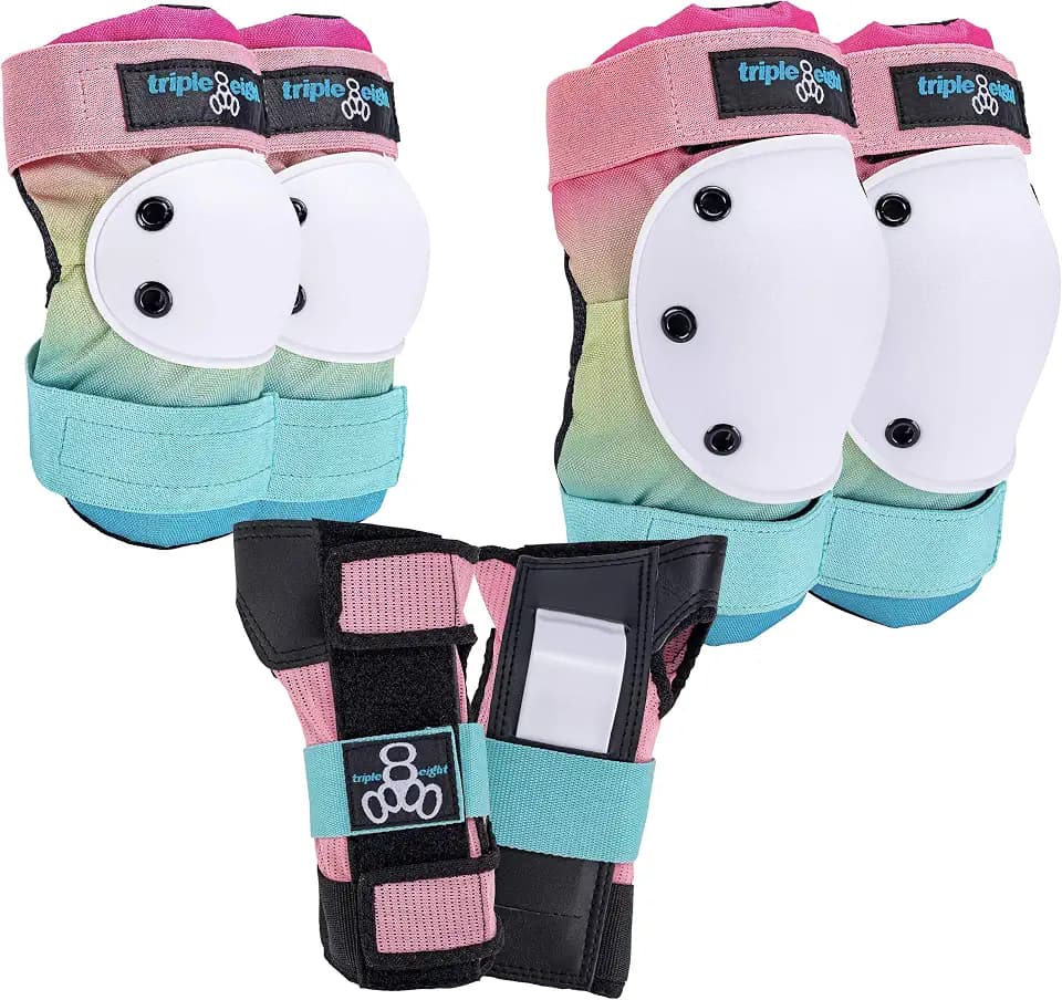 Triple Eight Saver Series 3-Pack Pad Set– Ideal for Skateboarding, In-line Skating, Roller Skating, and Biking