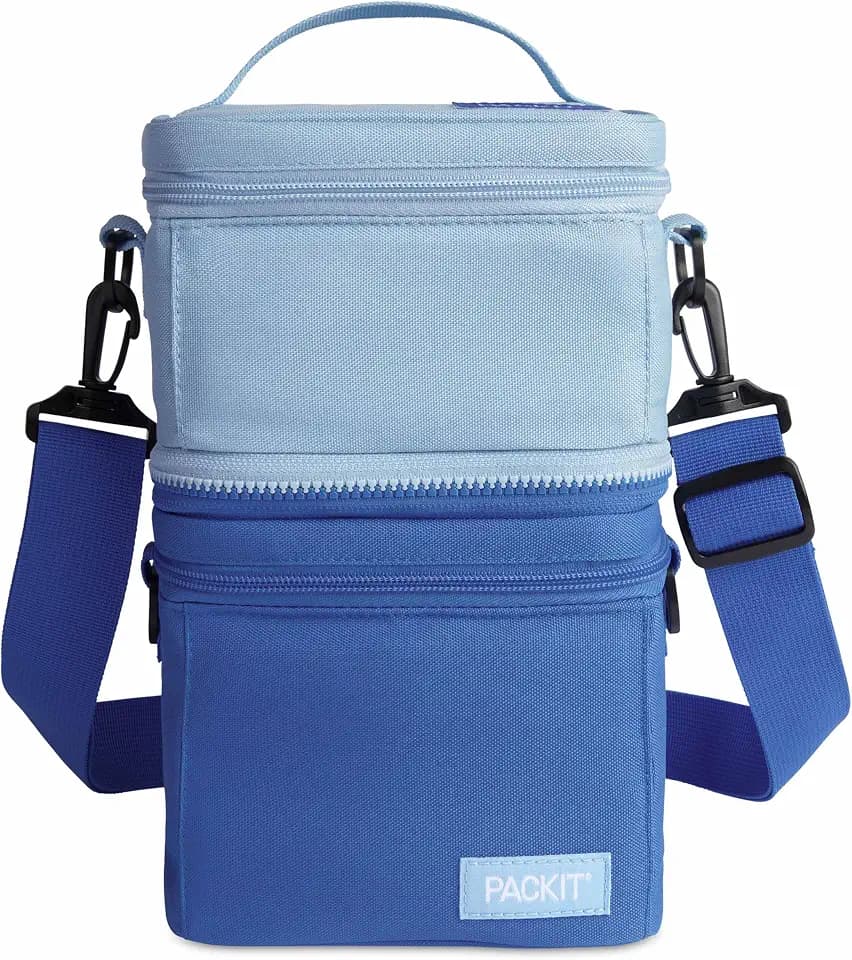 PackIt Freezable Small Mod 3-In-1 3.2L Capacity, Sky Blue/Azure Blue