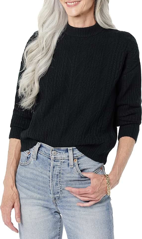 Amazon Essentials Damen Moderner Soft-Touch-Pullover Mit Rundhalsausschnitt (Erhältlich In Übergröße)