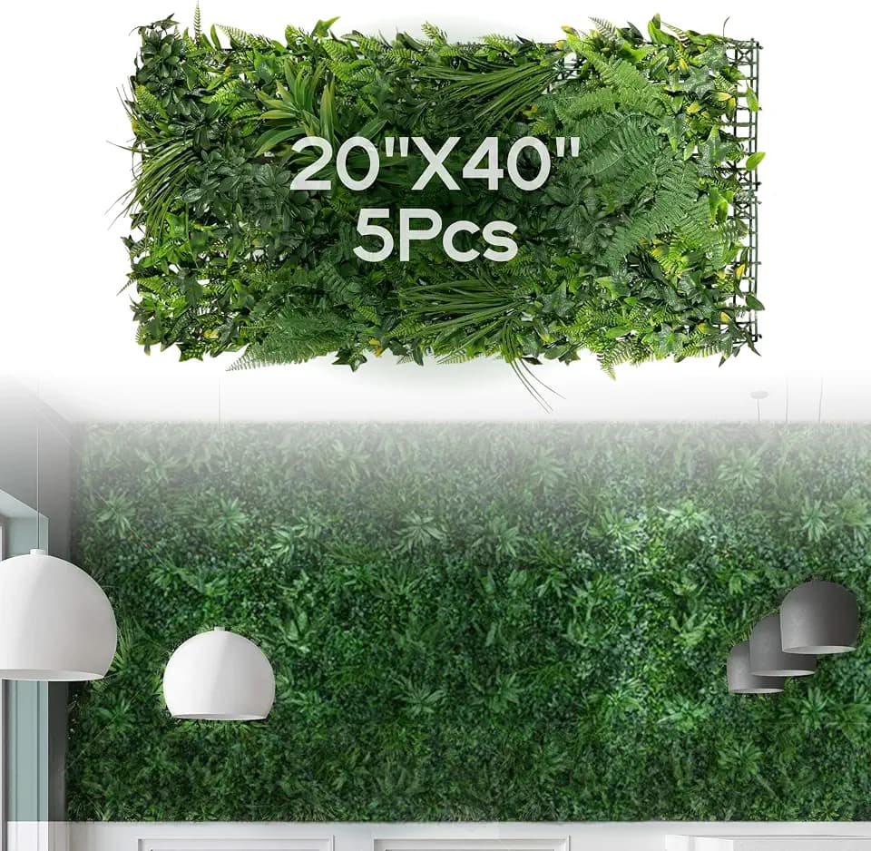 NatraHedge 20''X40'' Artificial Rainforest Living Wall Grass Wall Decor