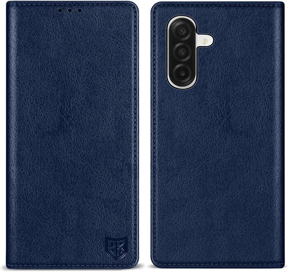 ZZXX for Samsung Galaxy A17 Wallet Case Strong Magnetic 6.7 inch,Blue