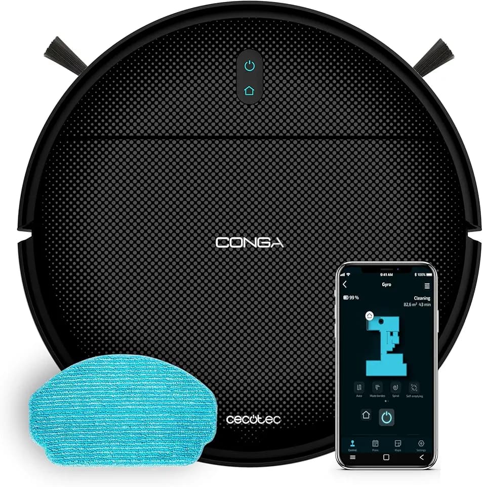 Cecotec Saugroboter mit Wischfunktion Conga M10 Advance Aqua Pro, 3000 Pa