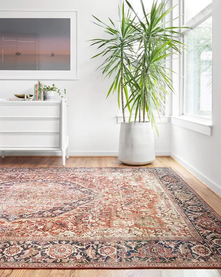 Loloi Layla Red/Navy 2'-0" x 5'-0" Accent Rug