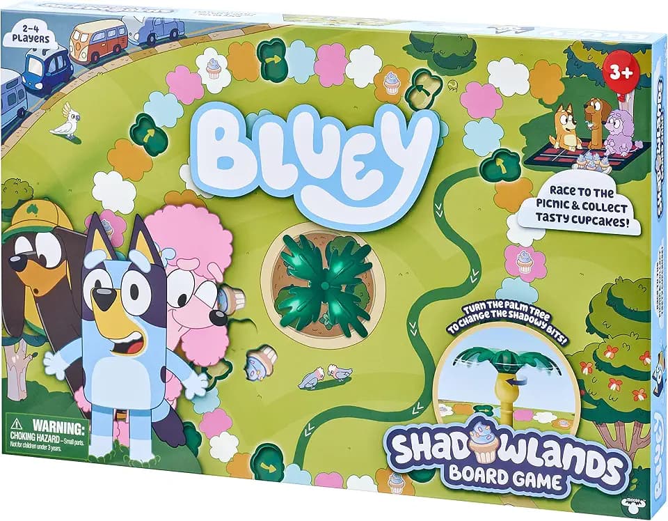 Bluey - Shadowlands Board Game - Family Game Night, Unpredictable Fun - Engaging Fun for All - Collect All 5 Cupcake Cards | 2-4 Players | for Ages 3+, Multicolor, 13011
