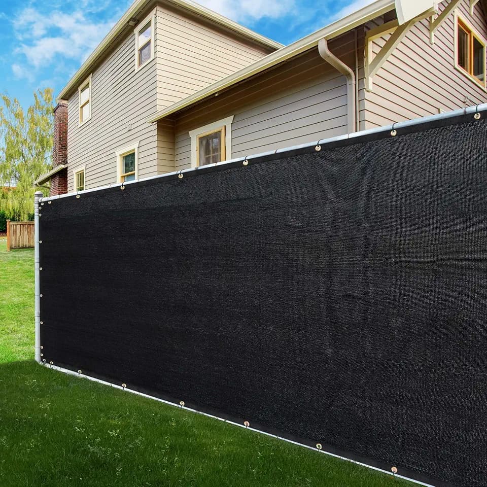 4' x 25' Black Fence Privacy Screen, 170 GSM Fencing Mesh Shade Net Cover