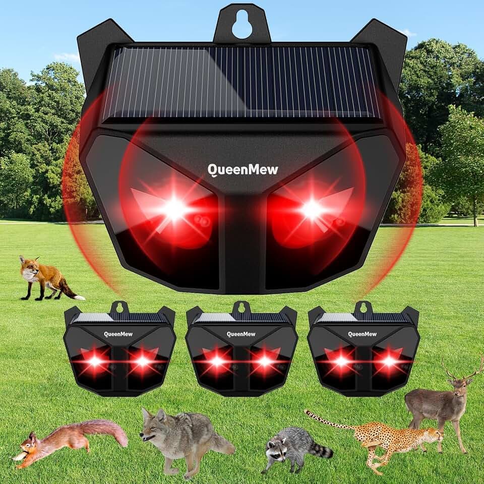 Katzenvertreiber Ultraschall, Katzenschreck für Garten mit Sensor, Solar Katzenabwehr für den Außenbereich mit Flash Light, Ultraschall Abwehrmittel vertreibt zur Vertreibung von Katzen, Batten