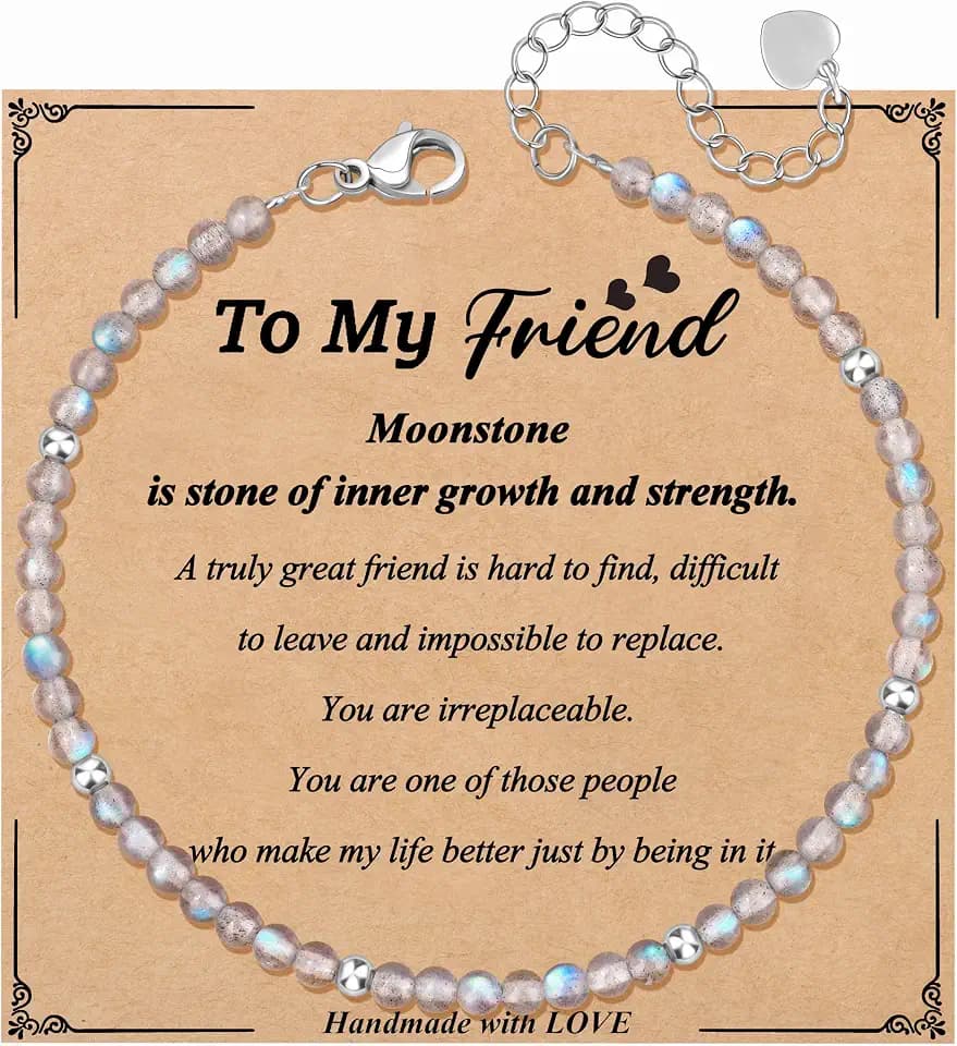 JoycuFF Moonstone Bracelet Christmas Birthday Valentines Gifts for Women