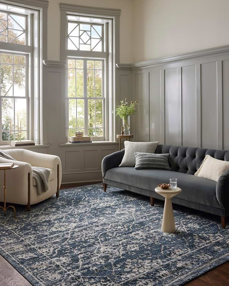 Loloi Magnolia Home Gigi Navy/Stone 2'-7" x 4' Accent Rug