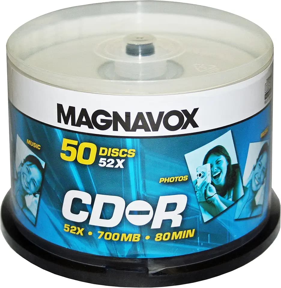 Magnavox CD-R 52x 50 pack Spindle Cake Box