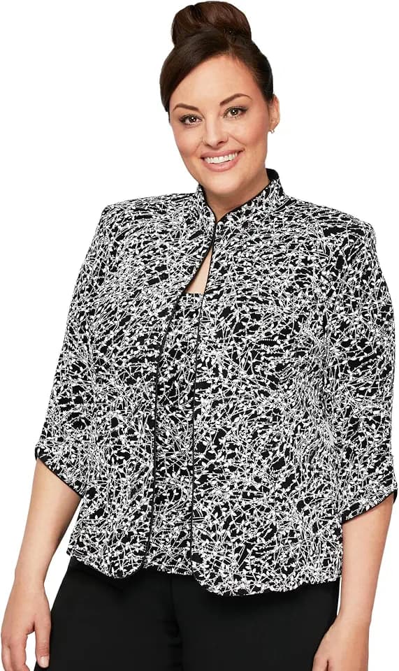 Alex Evenings Women's Top and Jacket Set