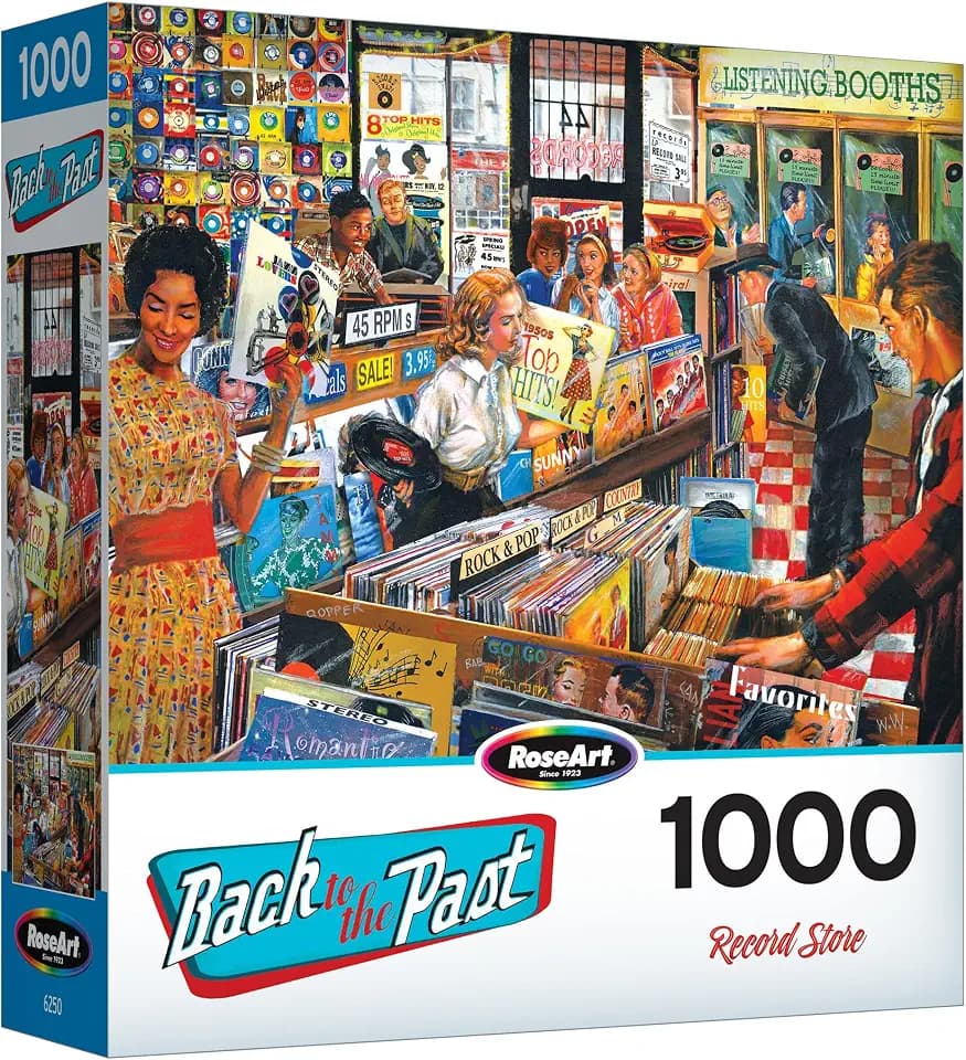 RoseArt Back to The Past Record Store 1000 Piece Jigsaw Puzzle