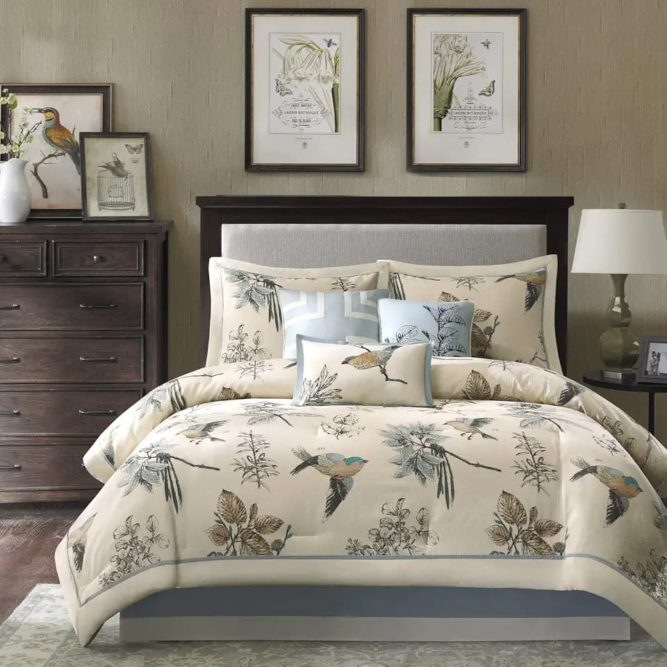 Madison Park Nature Scenery Design Comforter Set, 7PC Queen Bedding Set