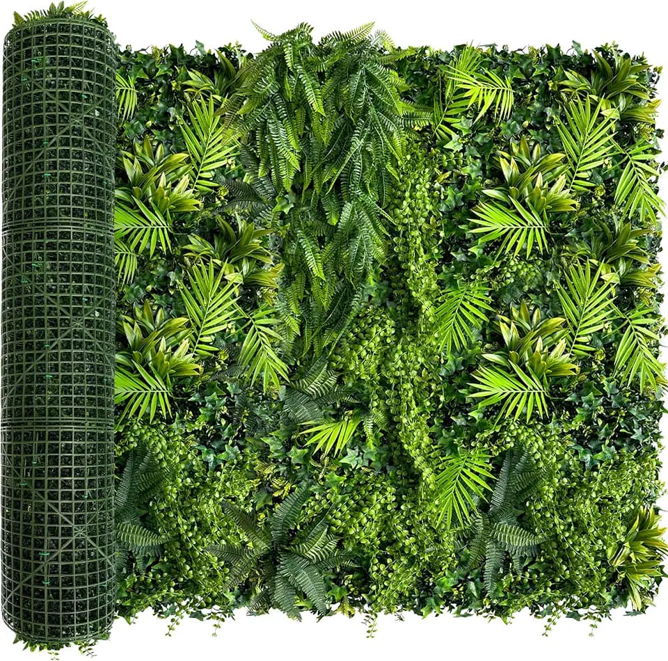 TTTM 60"x120" (50 sqft): Artificial Green Plant Hedges Ivy Grass Wall Roll