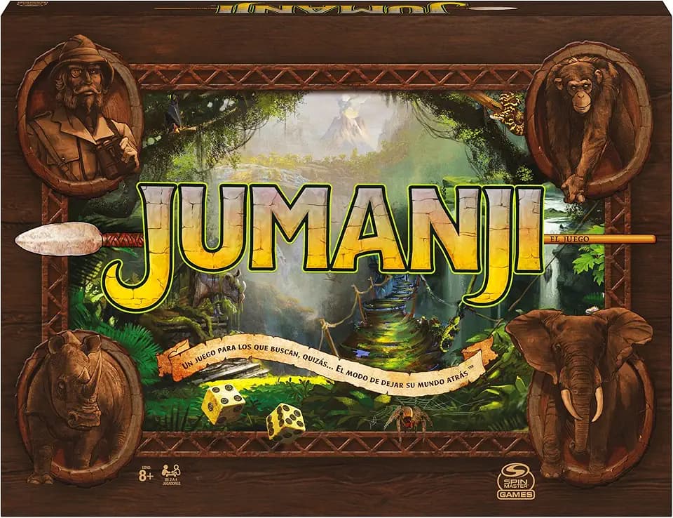 Spin Master Games 6065098 JUMANJI Lustiges Spiel für Familien, Neueste Edition, 2-4 Spieler, 6065098, Brettspiele für Kinder 8+ Jahre, Spanisch