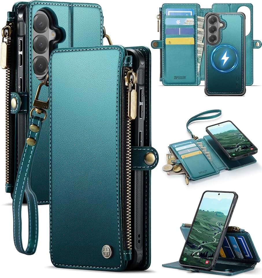 for Galaxy S26 Plus - Phone Case Wallet Magnetic, Turquoise