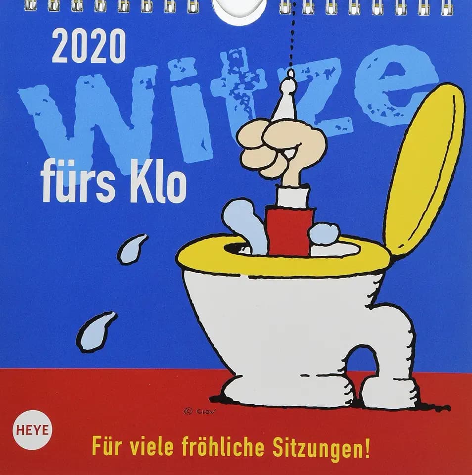 Witze fürs Klo. Wandkalender 2020. Wochenkalendarium. Spiralbindung. Format 17,5 x 17,5 cm