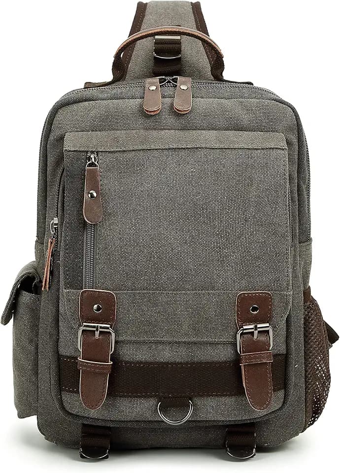 Sechunk Canvas Messenger Bag Sling Bag Crossbody Bag Shoulder Bag Retro Cross Body Handbags