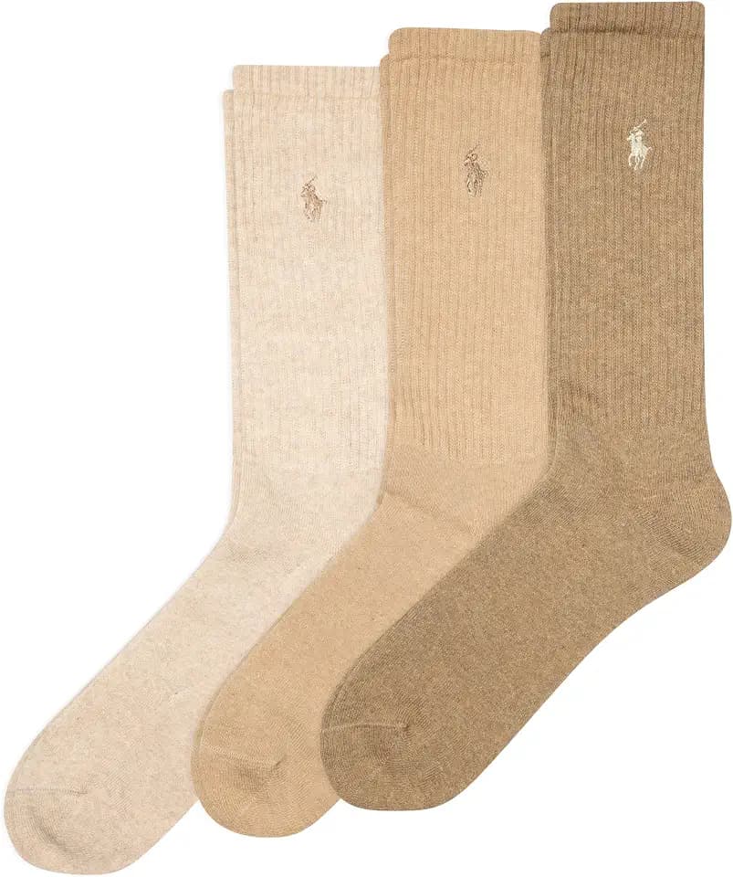 Polo Ralph Lauren Men's Ribbed Casual Crew Sock 3-Pack